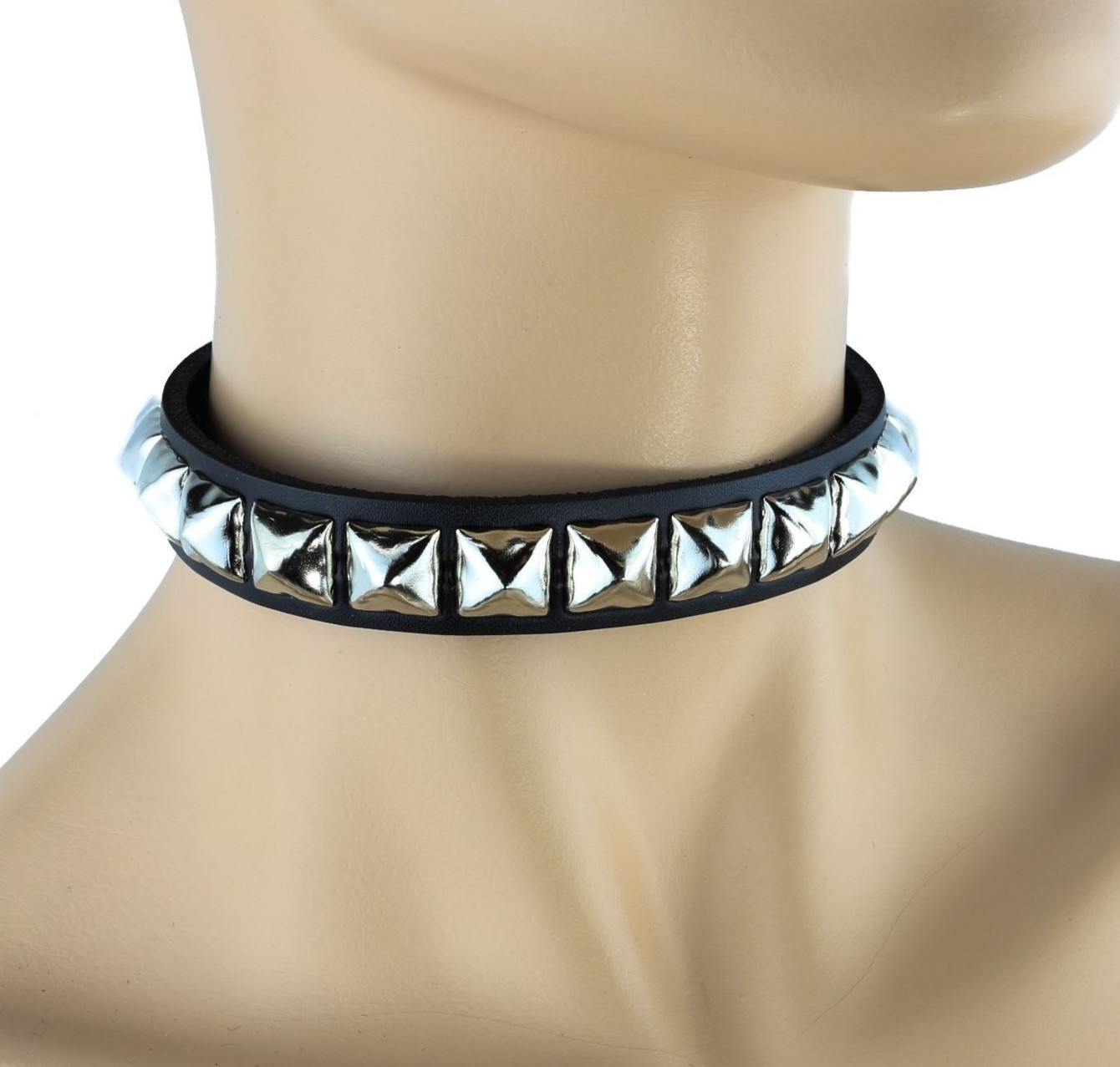 Studded Punk Collar Gothic Classic Choker Genuine Leather Usa Made 70’s Style