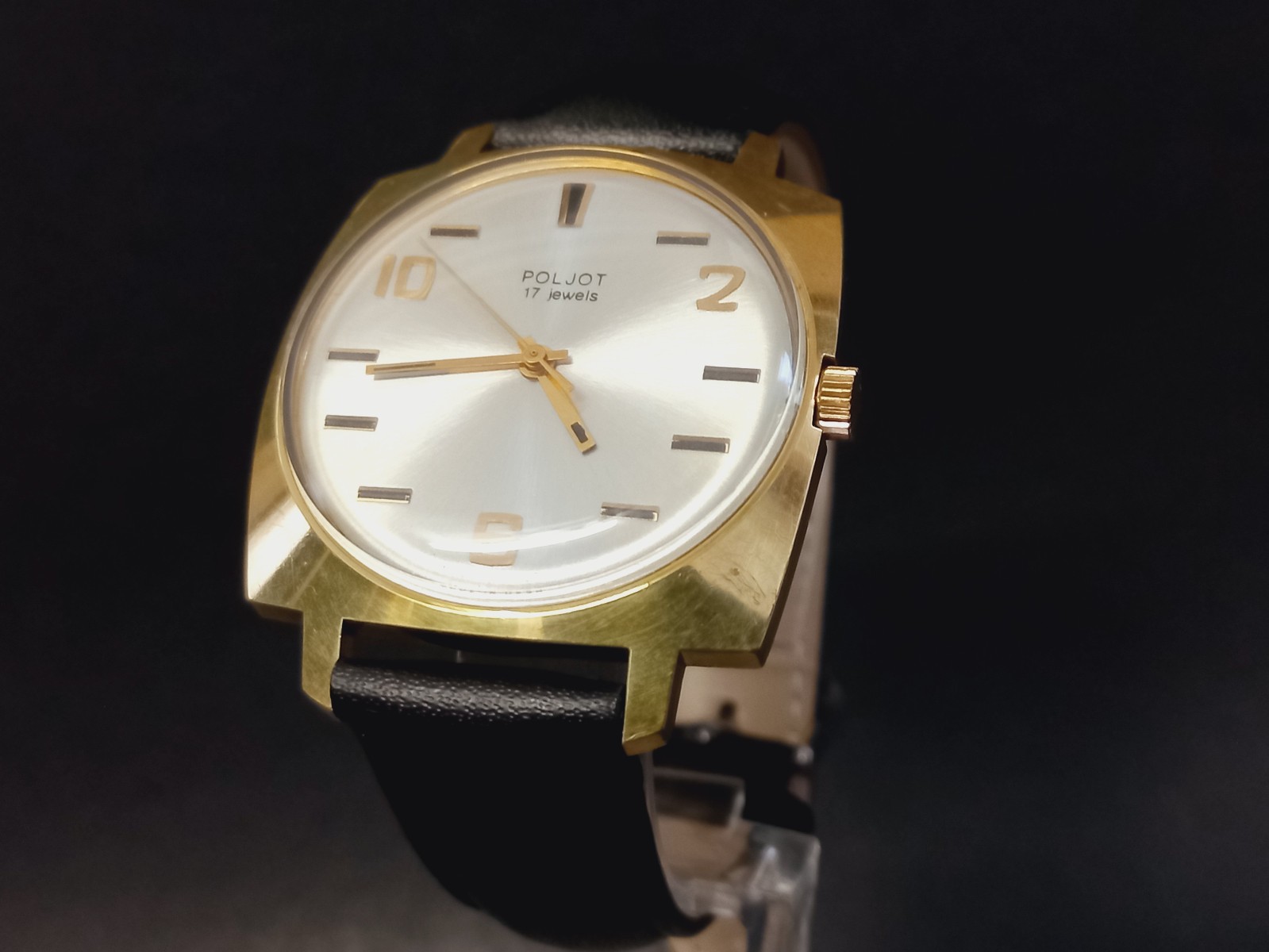 Soviet Vintage Watch Raketa, Rare Mechanical Gilded Watch USSR