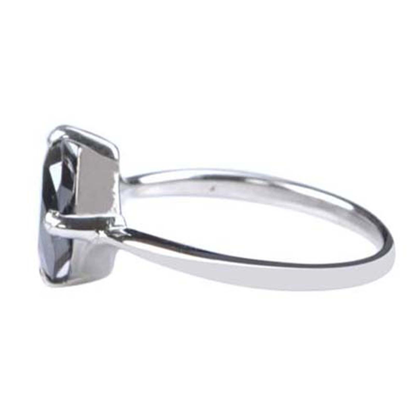 1.50Ct Natural Jet Black Certified Diamond Ring In 925 Silver – Tariffs Free