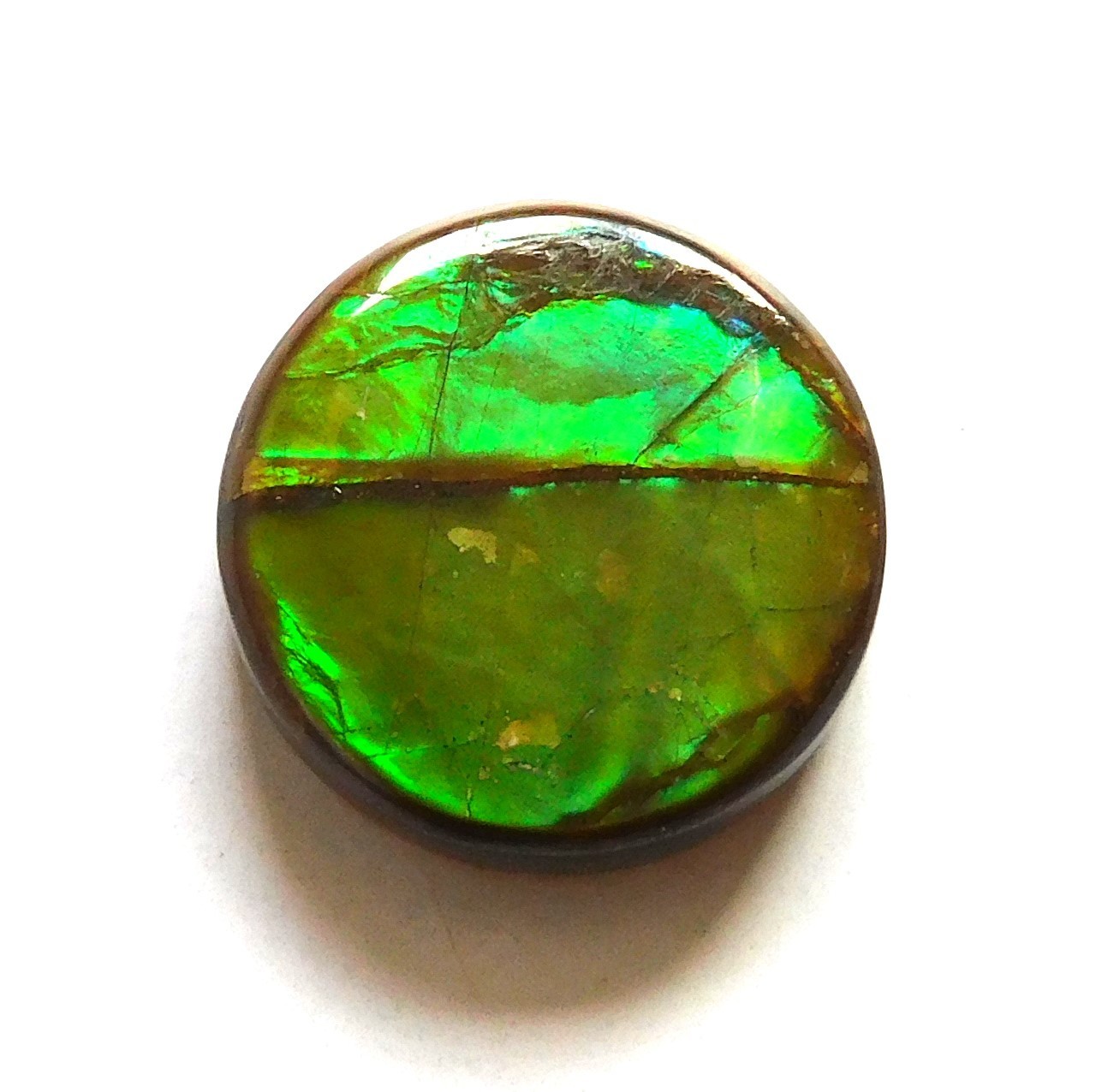 7.60 Ct Natural Canadian Ammolite Cabochon Loose Gemstone 12.5X12.4X4.3MM CJ05