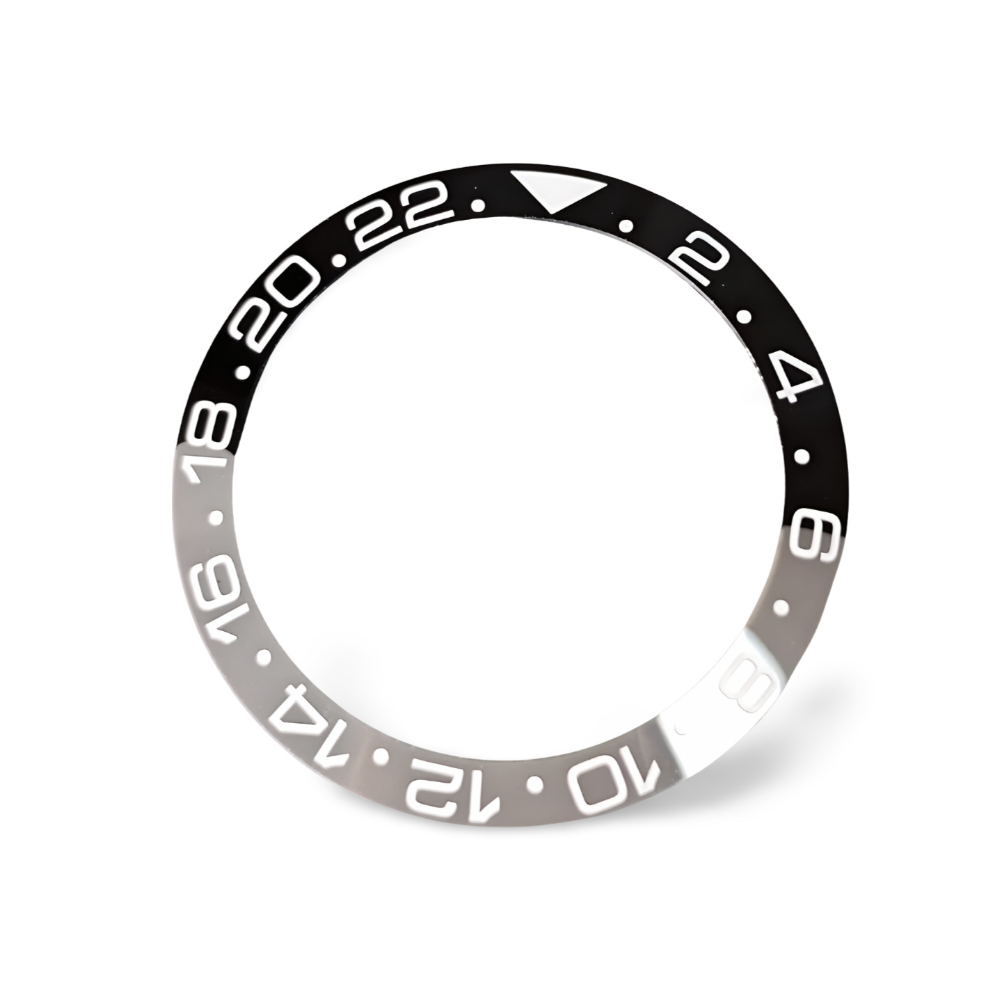 Sloped Black / Gray “Bruce Wayne” ceramic bezel insert – 38mm – Fast US Shipping