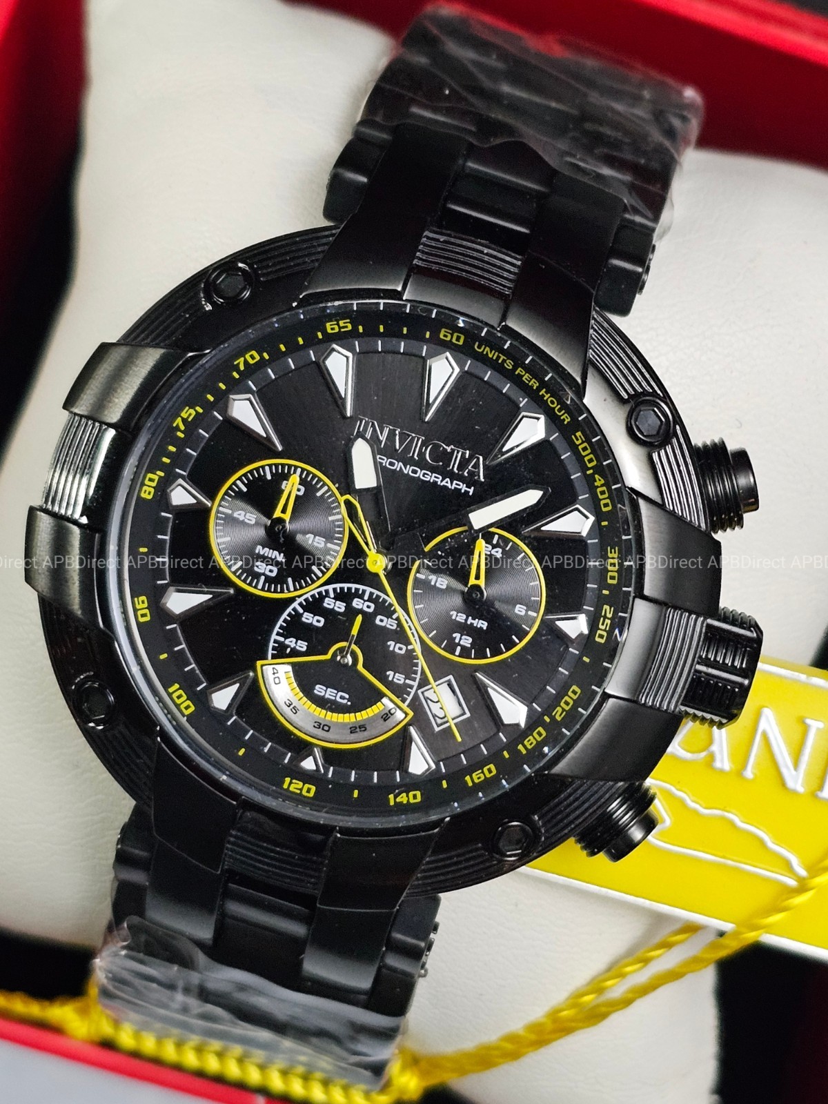 Invicta – SUBAQUA – Chronograph Black Yellow LUME Flame-Fusion Mens watch