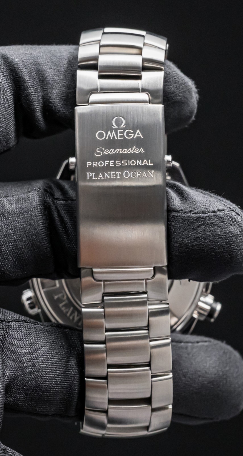 Omega Seamaster Planet Ocean Chronograph 45.5 mm Black Dial 600M Bracelet 2210.5