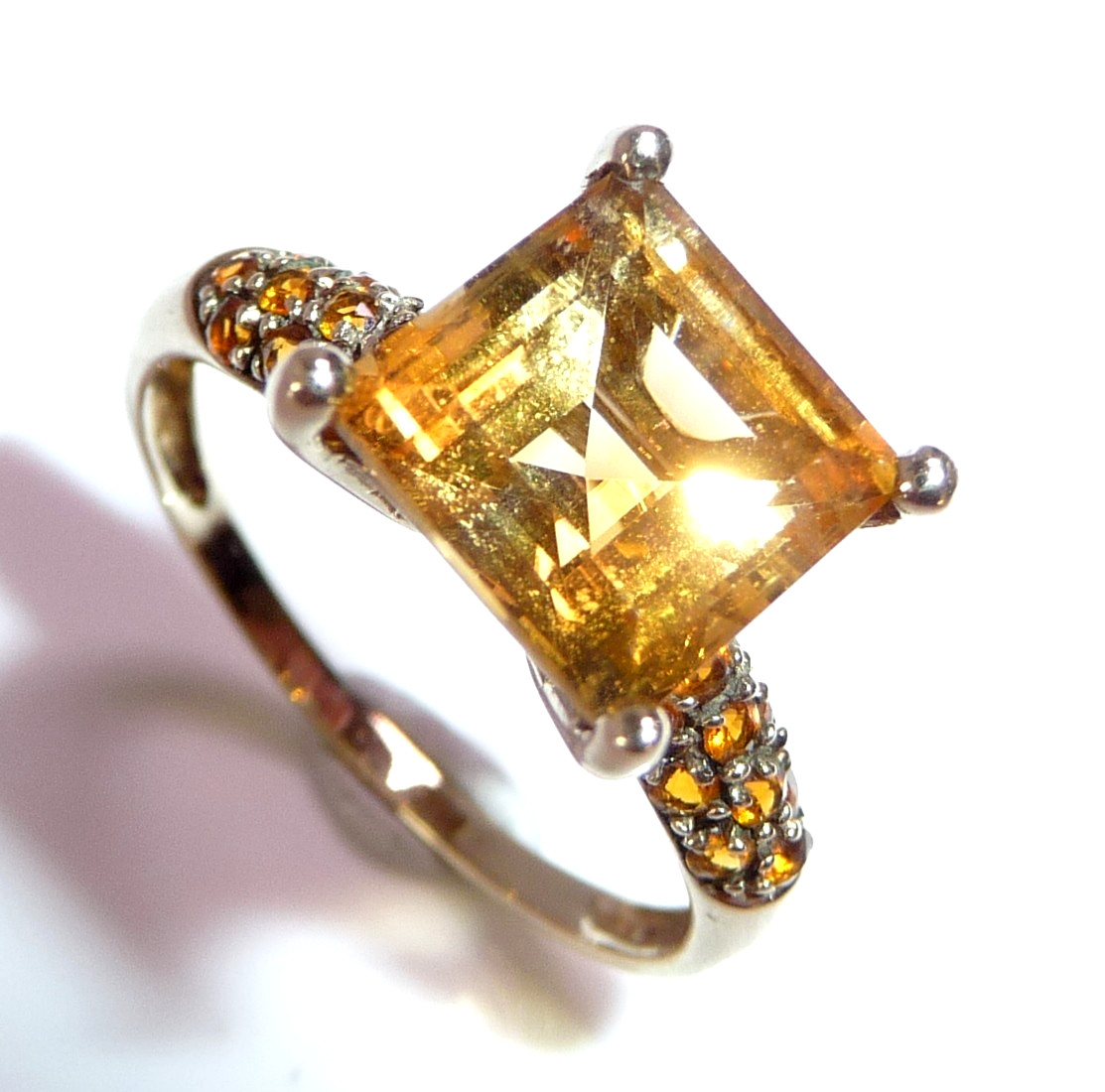Ring 333 gold yellow gold 3.00ct. Citrine size 63 / 20 mm changeable 2.9g