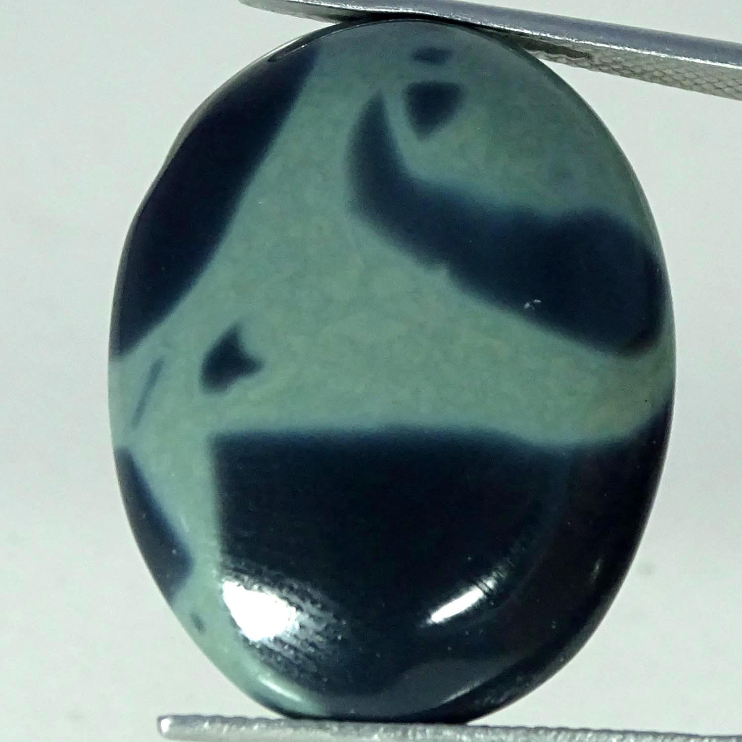 25.40Cts Natural Superb Spider Web Obsidian Oval Cabochon 21X27X6MM