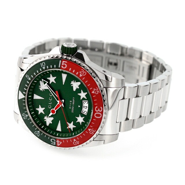 GUCCI Dive YA136222 Green Quartz Stainless 200M Men’s Watch New in Box