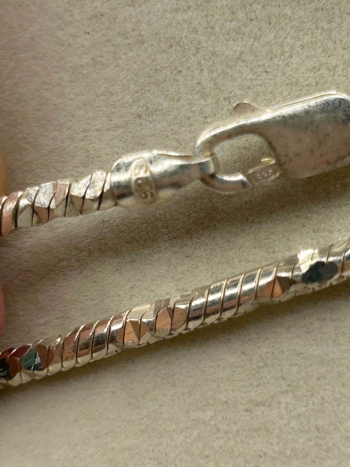 Ornate 925 Sterling Silver Scrolled Long Necklace 30″ w/ Pendant Red Stone 32g