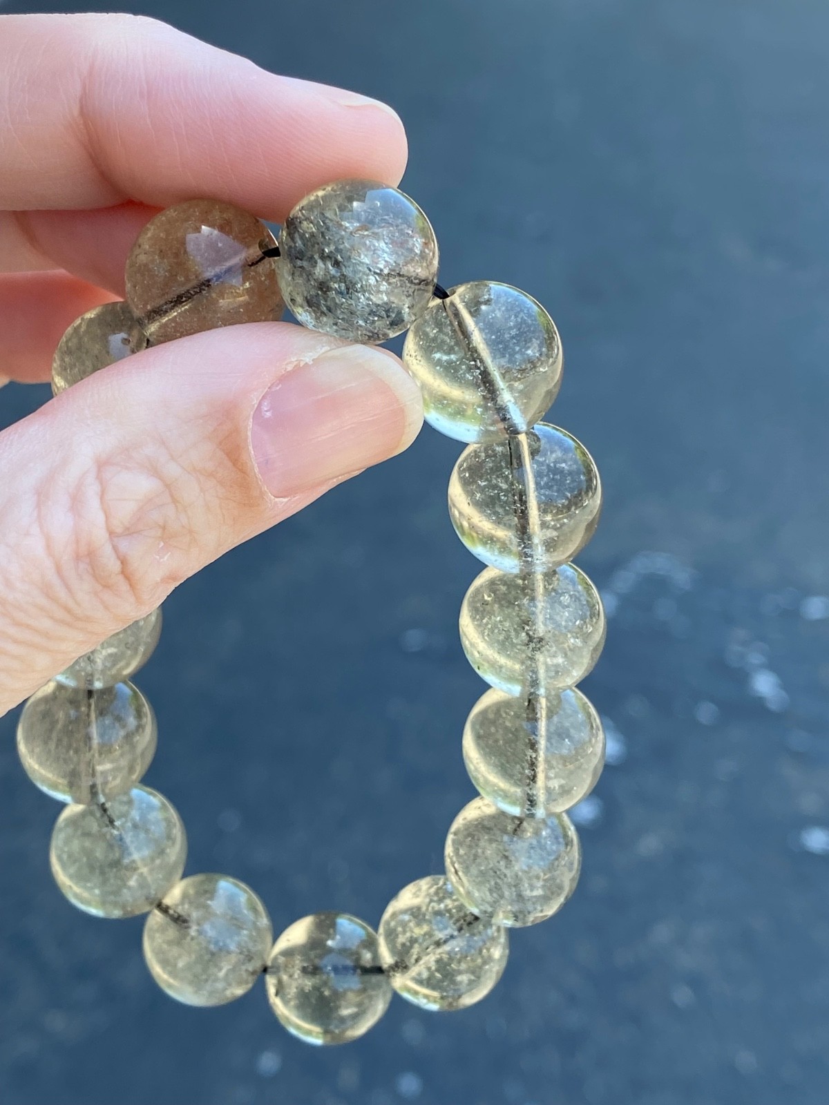 ☀️ Genuine Libyan Desert Glass Bracelet ☀️ 14.2mm Beads | 7 inch