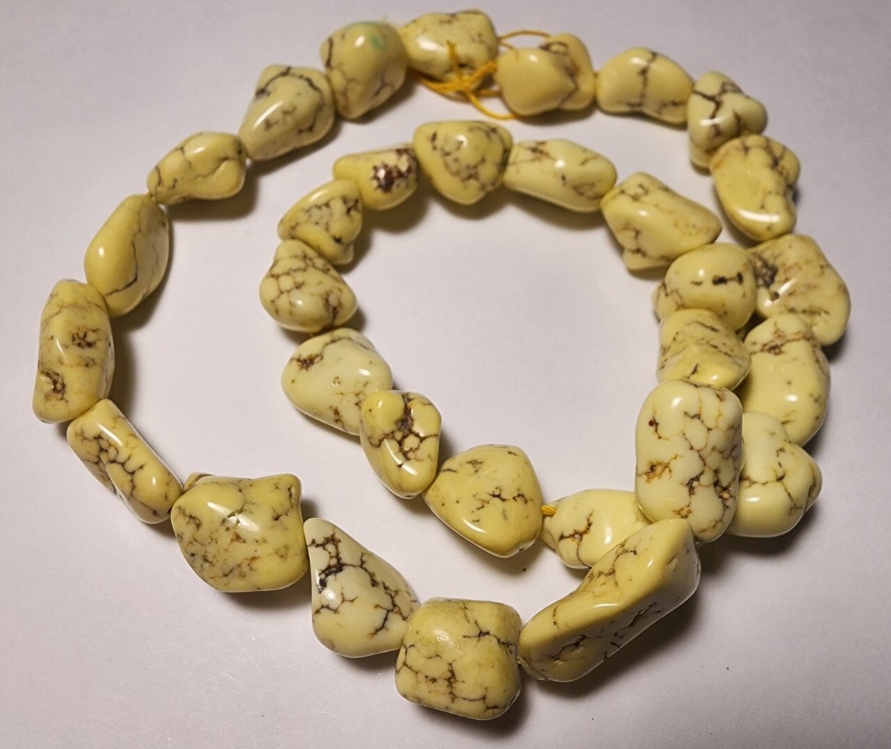 Turquoise Yellow Nuggets 15 1/2″ Strand 8×13 to 12x 19mm Side Drilled