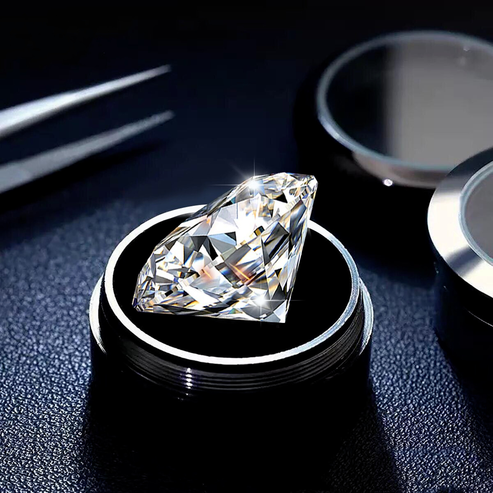 Round Cut 3.00 Ct D-Color Diamond Lab-Grown EGL Certified CVD Loose Gemstone EKM