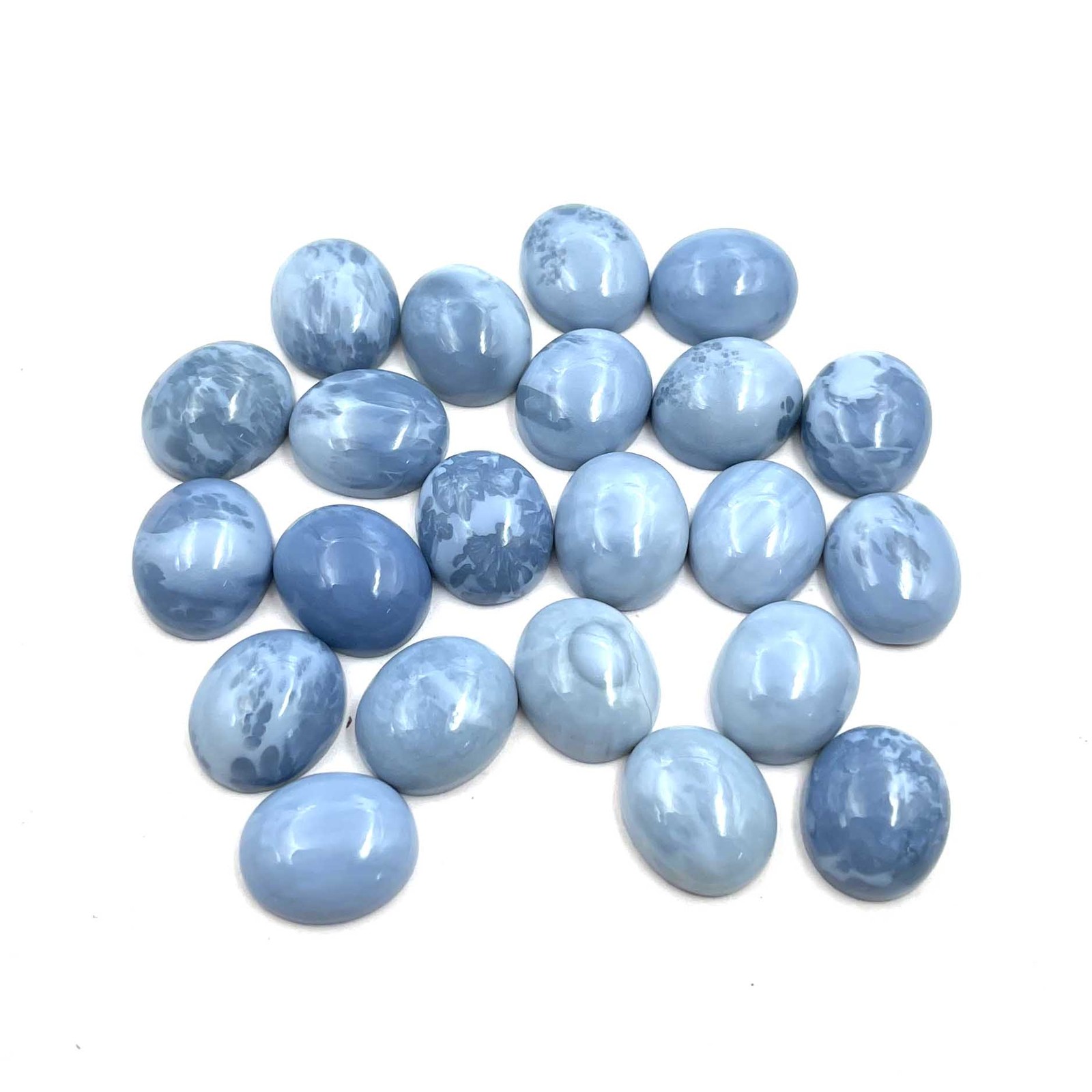 Natural Blue Opal Oval Cabochon Loose Stone Lot 25 Pcs 10*12 MM 101 CT