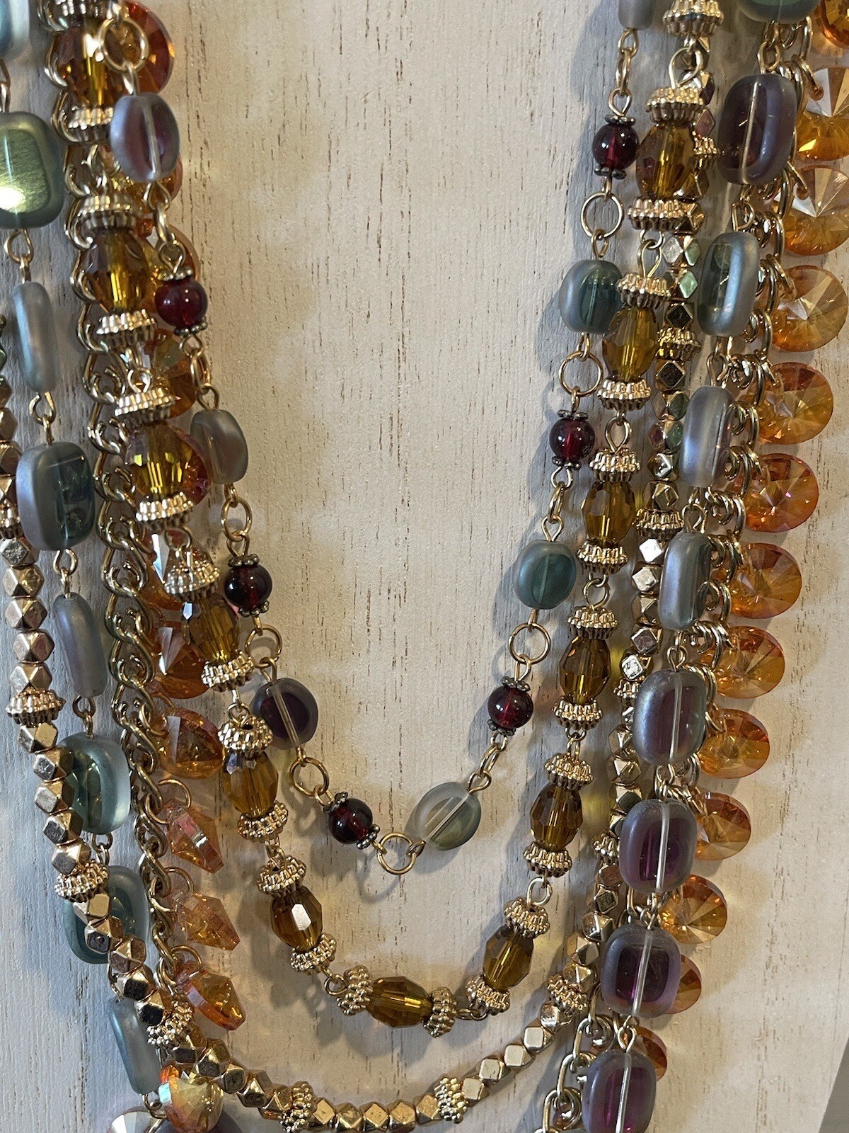 Passiana 5 Layer Necklace In Multi Color Stone Beads New Without Tag