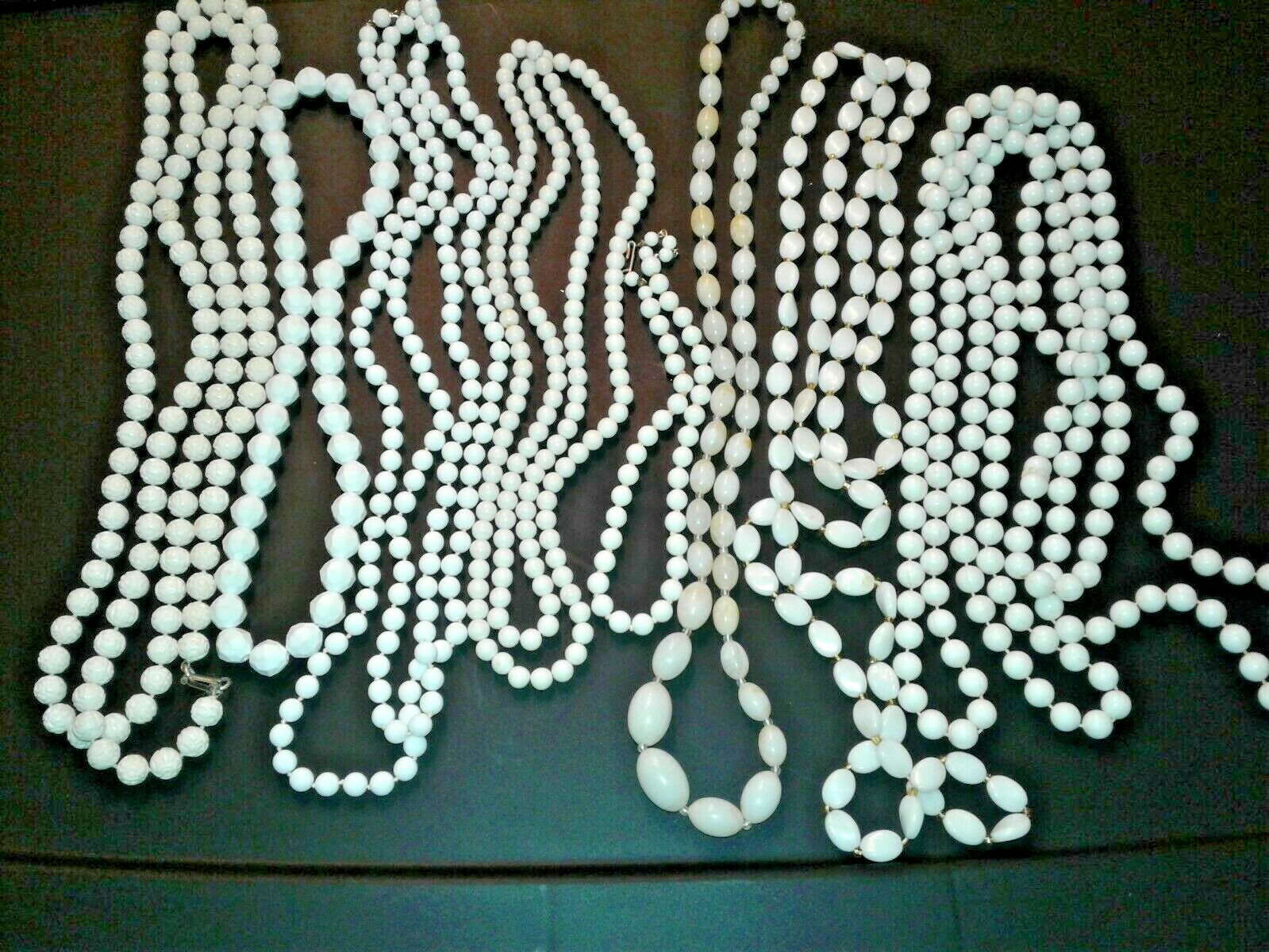 10 VINTAGE BEAD NECKLACES & BRACELETS CHOOSE LOT BY COLOR, PICTURES ARE EXAMPLES
