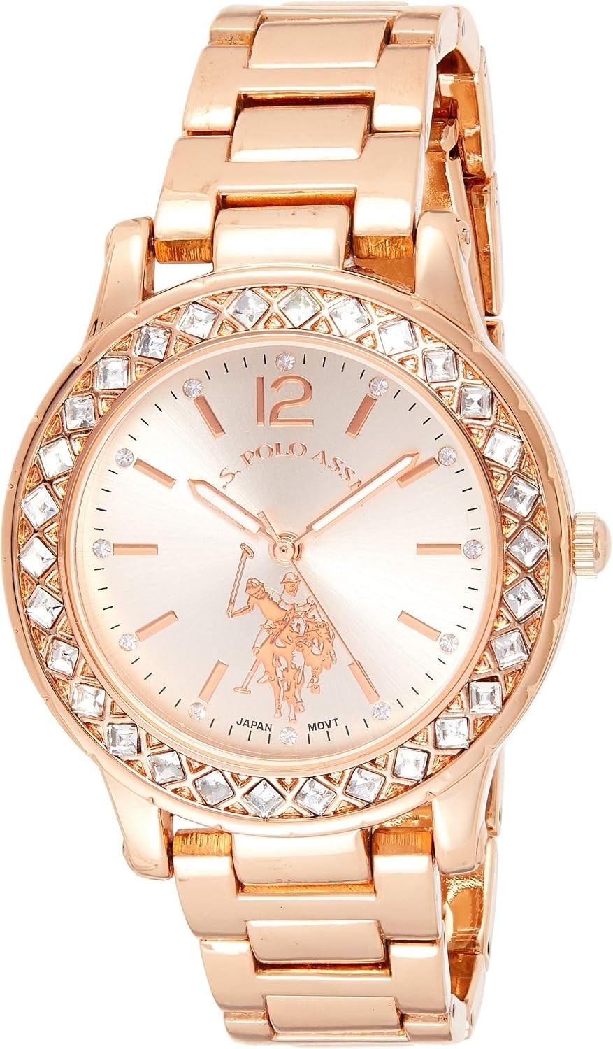 Elegant Women’s Rose Gold Watch with Crystal Bezel – Perfect for Every Occasion