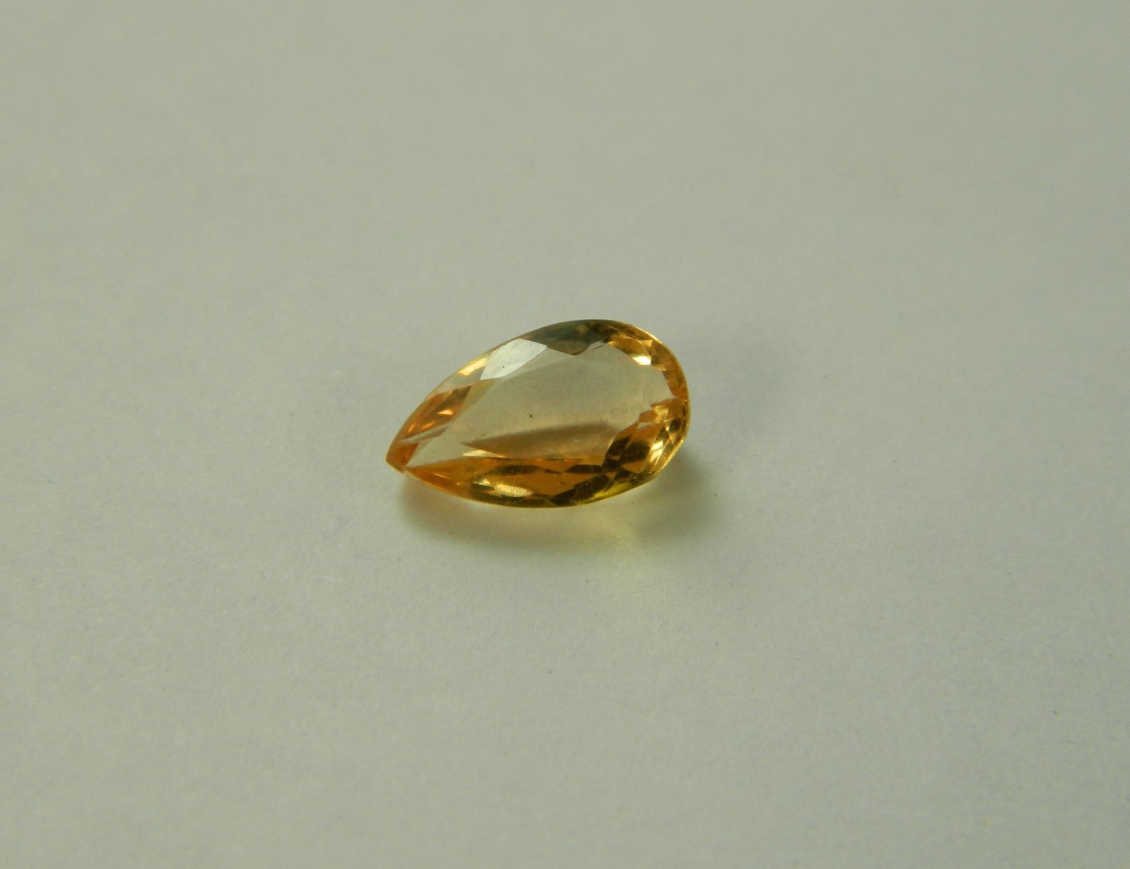 Imperial Topaz 1.13 Ct Clarity IF Pear Cut Natural Golden Brazil I072