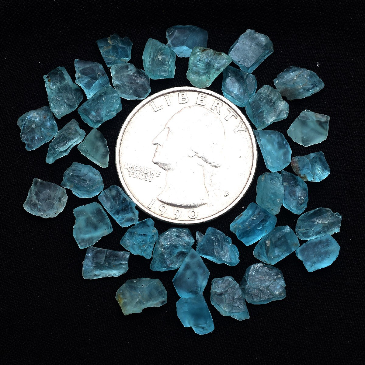 37 Pcs Natural Apatite Rough 6.40mm-9.13mm Untreated Huge Loose Gemstones lot