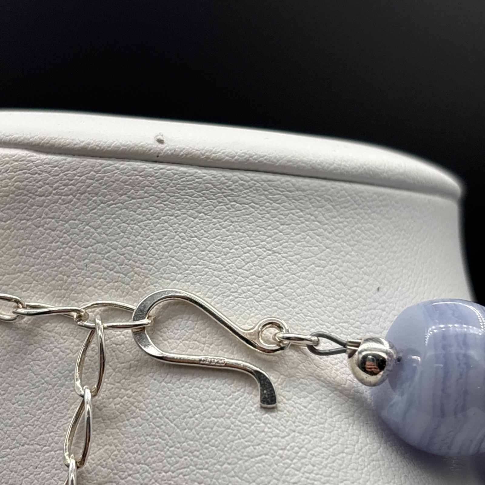 Mine Finds by Jay King DTR Blue Agate Nugget Necklace 925