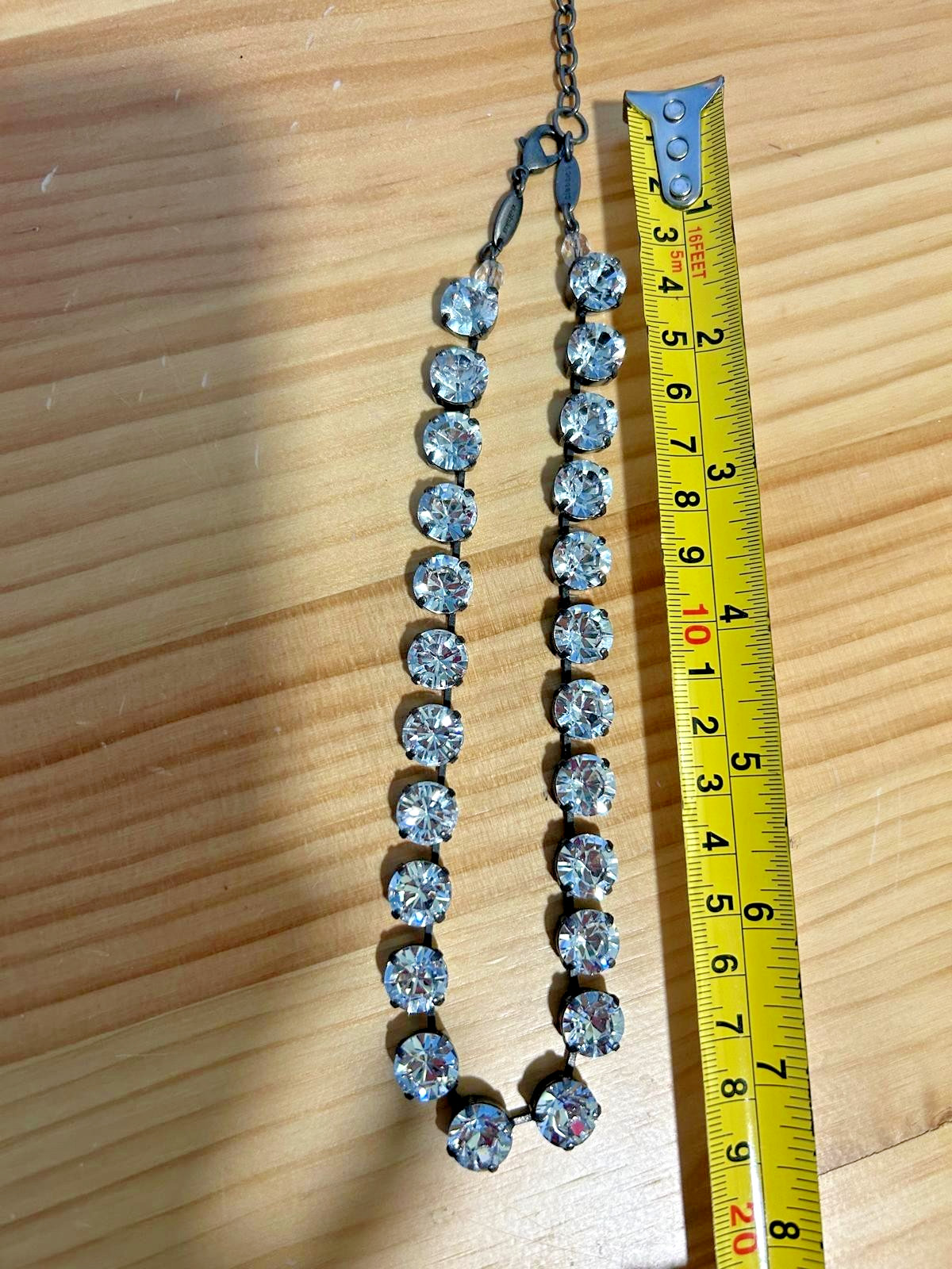 Authentic Sabika 3PC Jewelry Set Clear Crystal Manhattan Choker Bracelet Earring