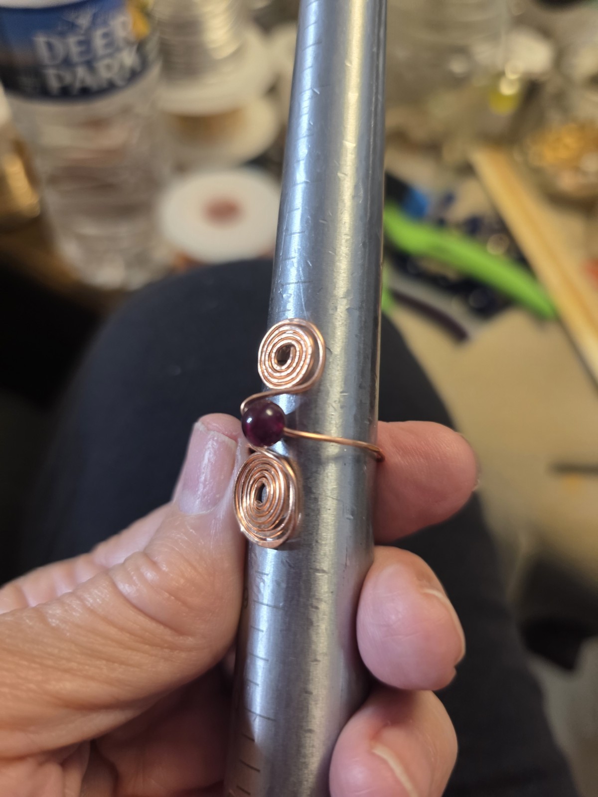 ADJUSTABLE USA Mined Copper Hand Crafted Ring ~Healing Effects 99.9% Copper Red