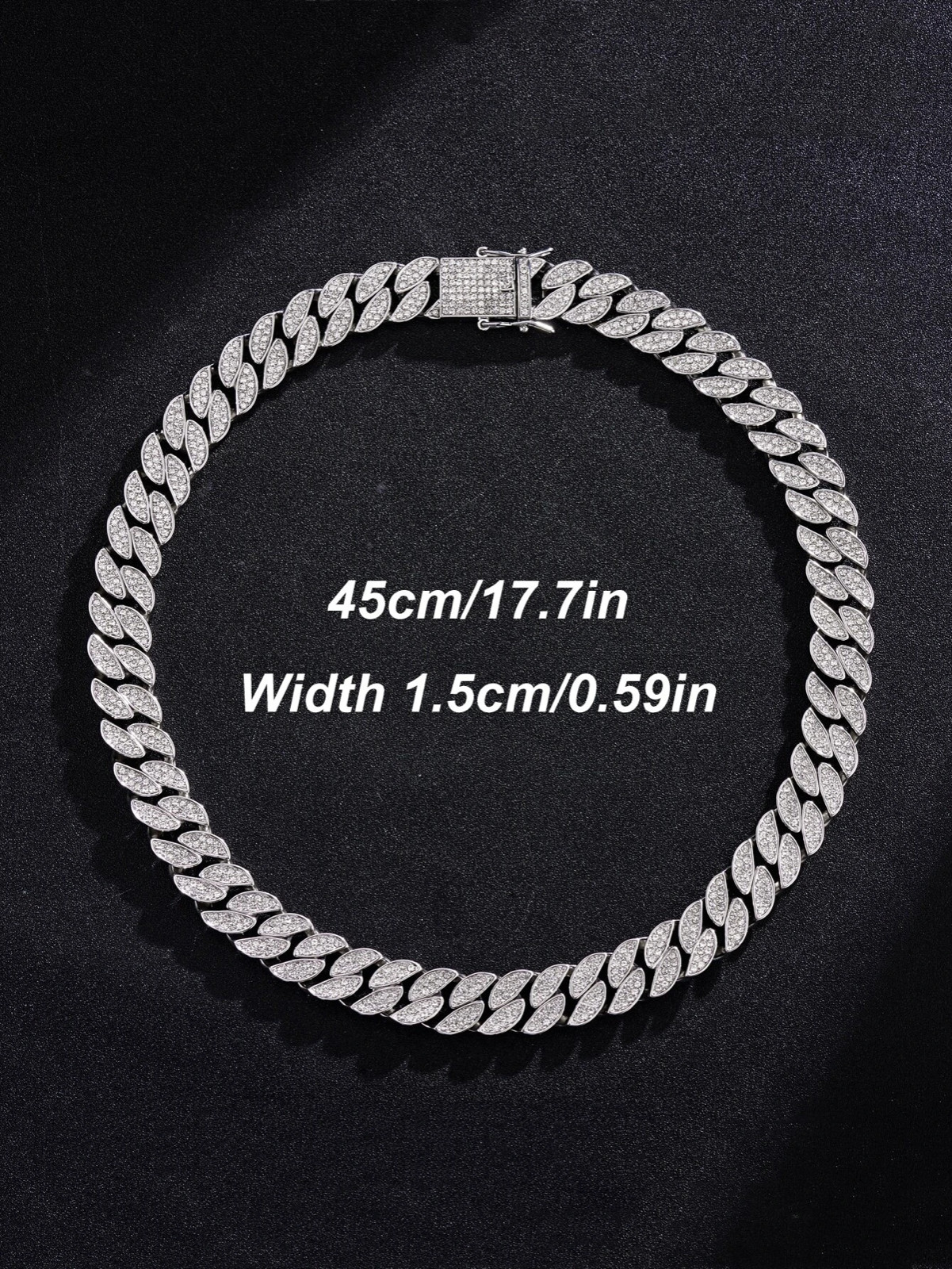 Cadenas de Titanium® en Plata 925 Para Hombre Mujer Unisex Cadena Cubana Joyería
