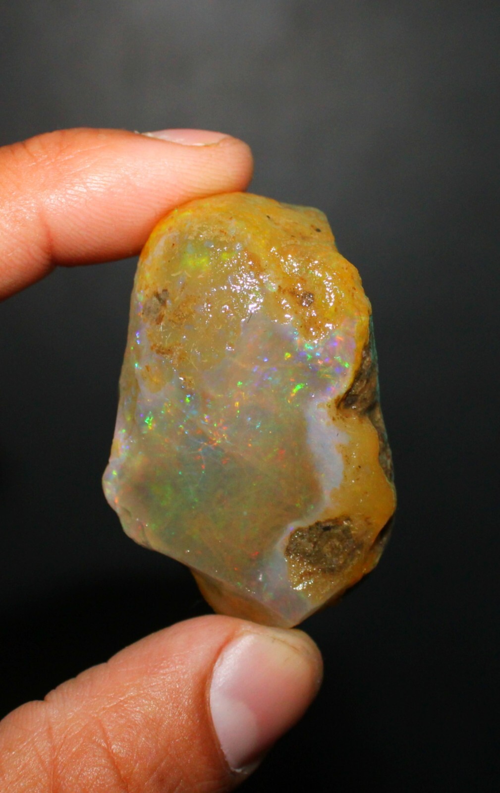 172.55 Ct AAA Natural Ethiopian Opal Rough Loose Gemstone, Welo Fire Opal Specim