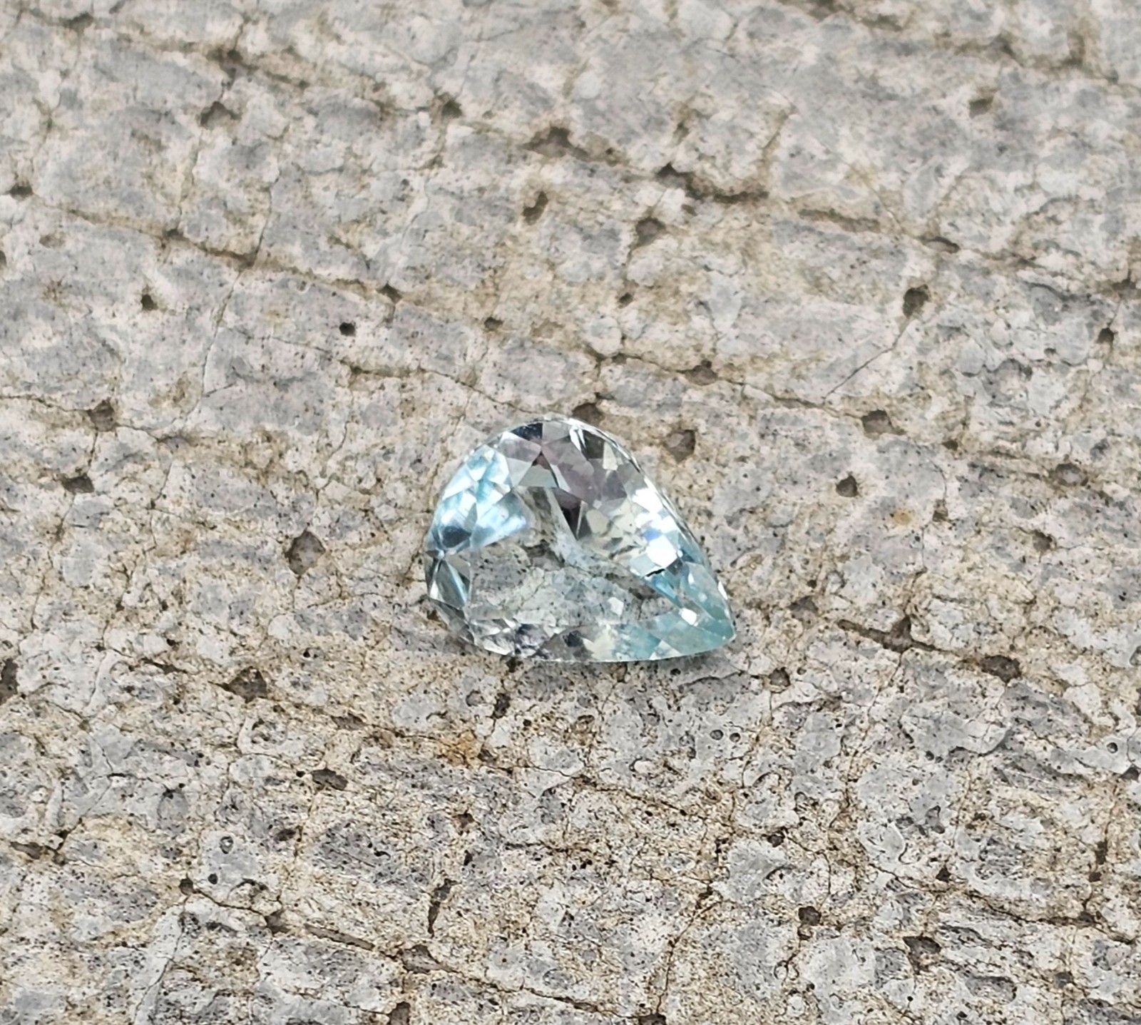 Aquamarine 8.9×6.9mm Pear Shape Loose Gemstone!
