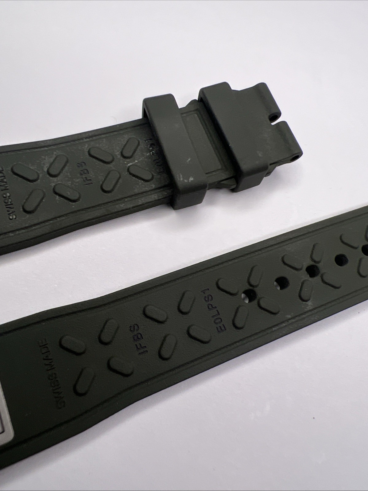 IWC Quick Release 20mm x 18mm Moss Green Watch Rubber Strap Band OEM – READ