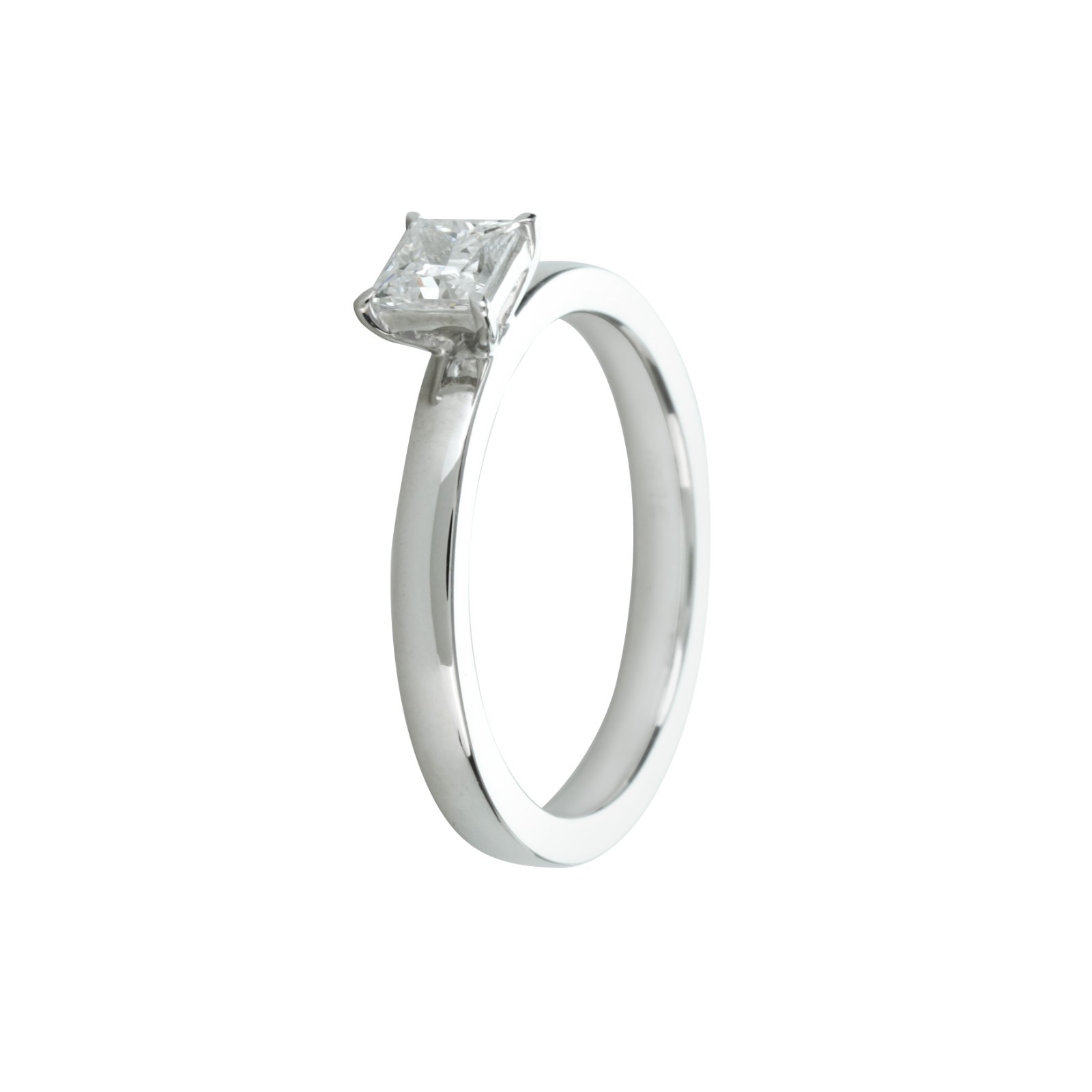 0.52ct IGI Certified Lab Grown Diamond Engagement Ring 14k White Gold Princess
