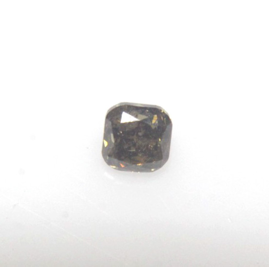 0.11Cts Cushion Shape Fancy Yellow Color Rose Cut Diamond 2.56×2.51×1.85 MM