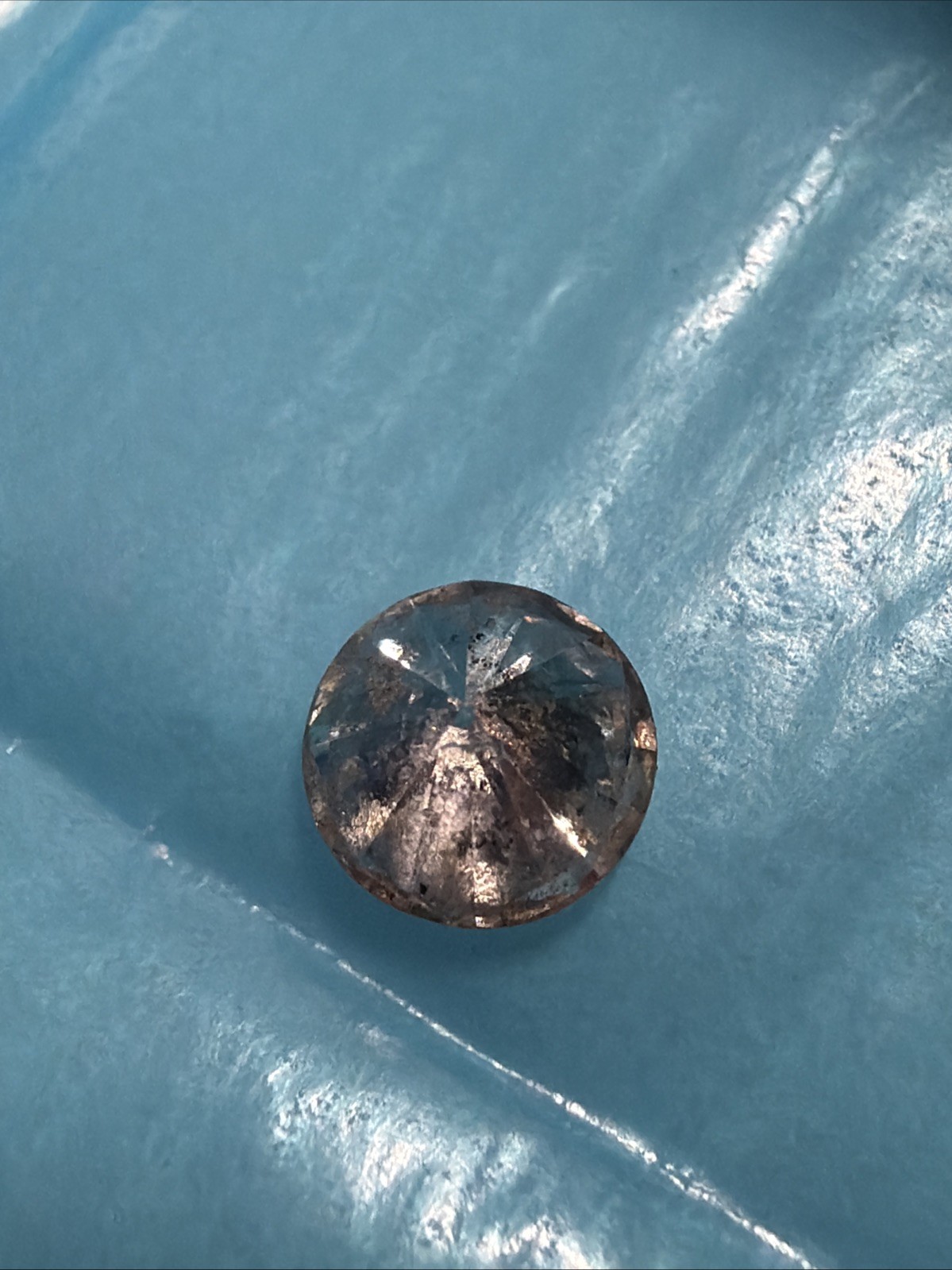 Carte Blu Cert 0.57 carat round brilliant K color ,I2 clarity Natural Diamond