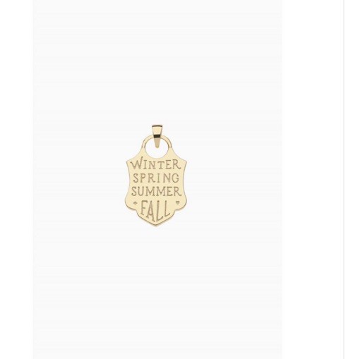 Jane Win Gold Plated Sterling Silver 925 Hope Shield Pendant and Chain NWOT