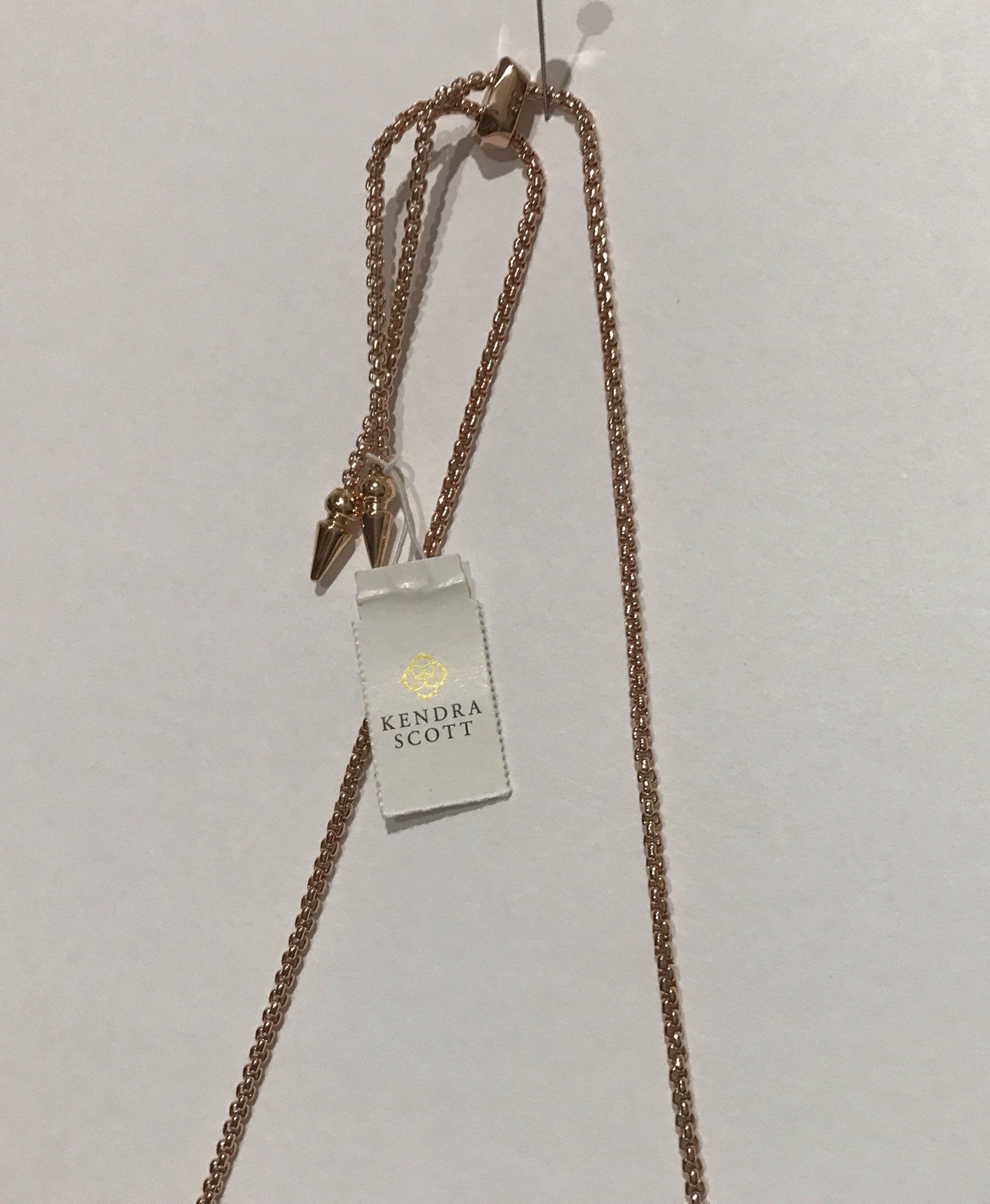 Kendra Scott Scottie Rose Goldtone Adjustable Necklace NWT & Box