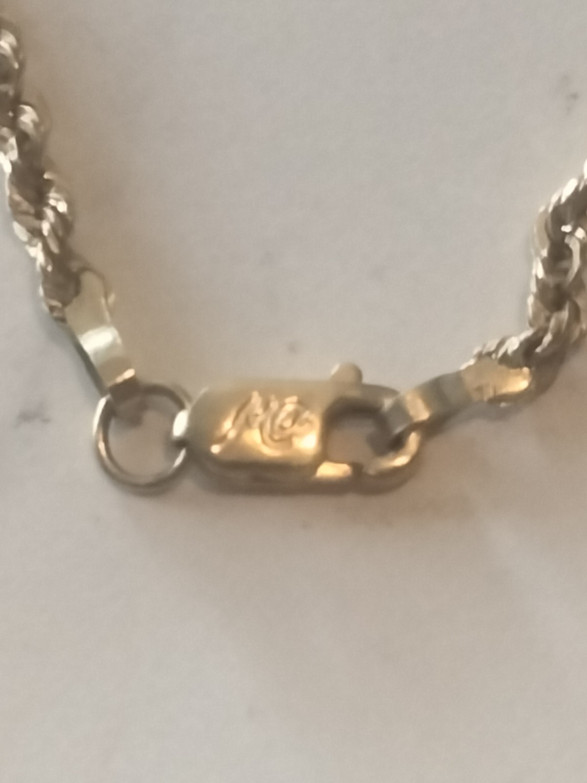 14KT Gold Rope 18″ Necklace With MT Nugget And Diamond Pendant 5.1 Grams 3 DAY