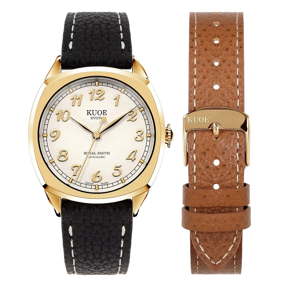 KUOE KYOTO Royal Smith 90 008 Gold Automatic Watch Miyota 9039 Japan Boxed