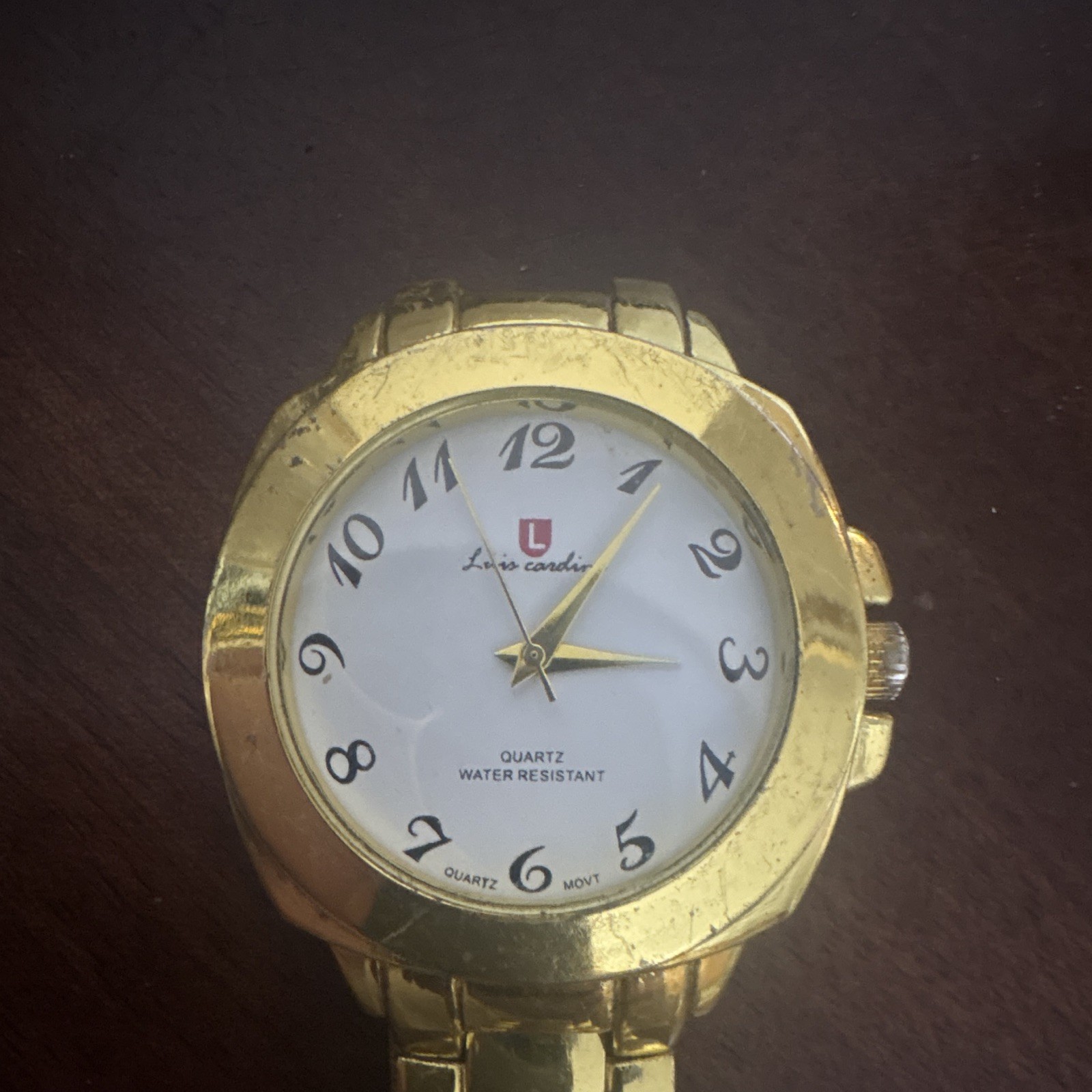 Lucien Piccard Women’s Quartz Water-Resistant Gold Bracelet Watch White Dial