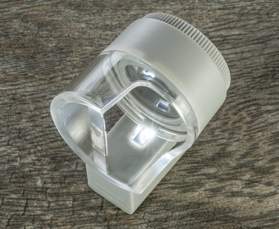 8X Illuminated LED Adjustable Stand Magnifier w/ Scale Magnifying Glass Loupe