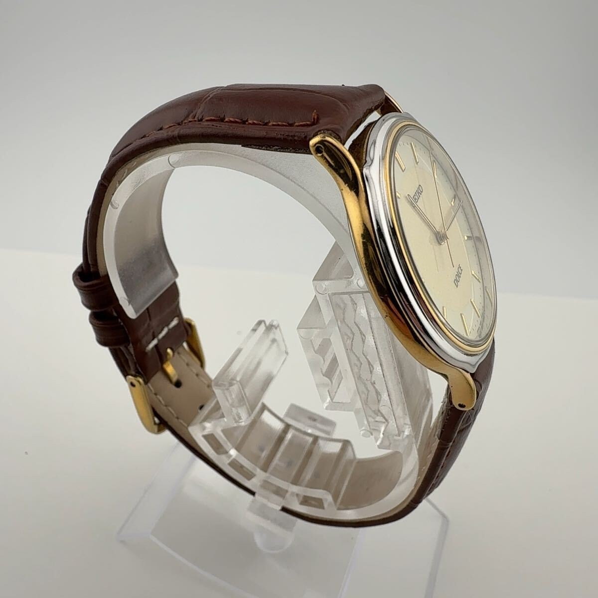 SEIKO 5E61 0A20 Seiko DOLCE Quartz Men s Boys Guilloche Engraved Wristwatch Work