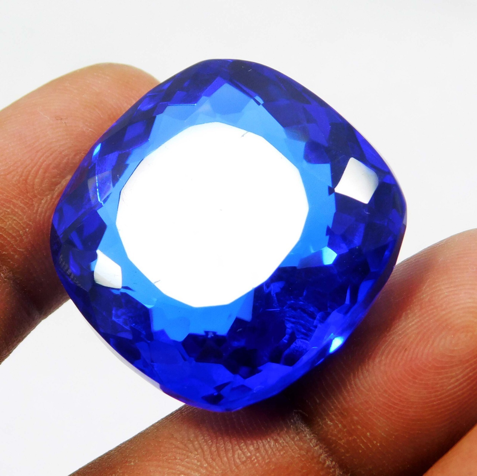 Natural 77.70 Ct Blue Tanzania Of Tanzanite Certified Cushion Cut Loose Gems