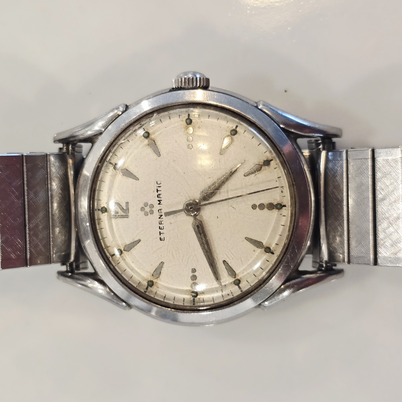 Eterna Matic 33mm 17J Cal 1412U Automatic Watch – Sweep Second – 1950’s – Estate
