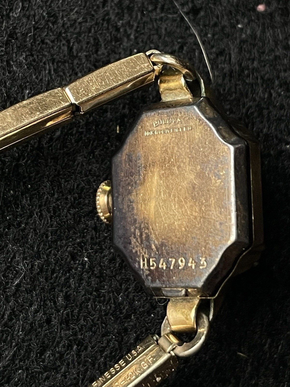 1947 Bulova Ladies Watch 21 Jewels 10K Gold Filled 12K GF Band Repair