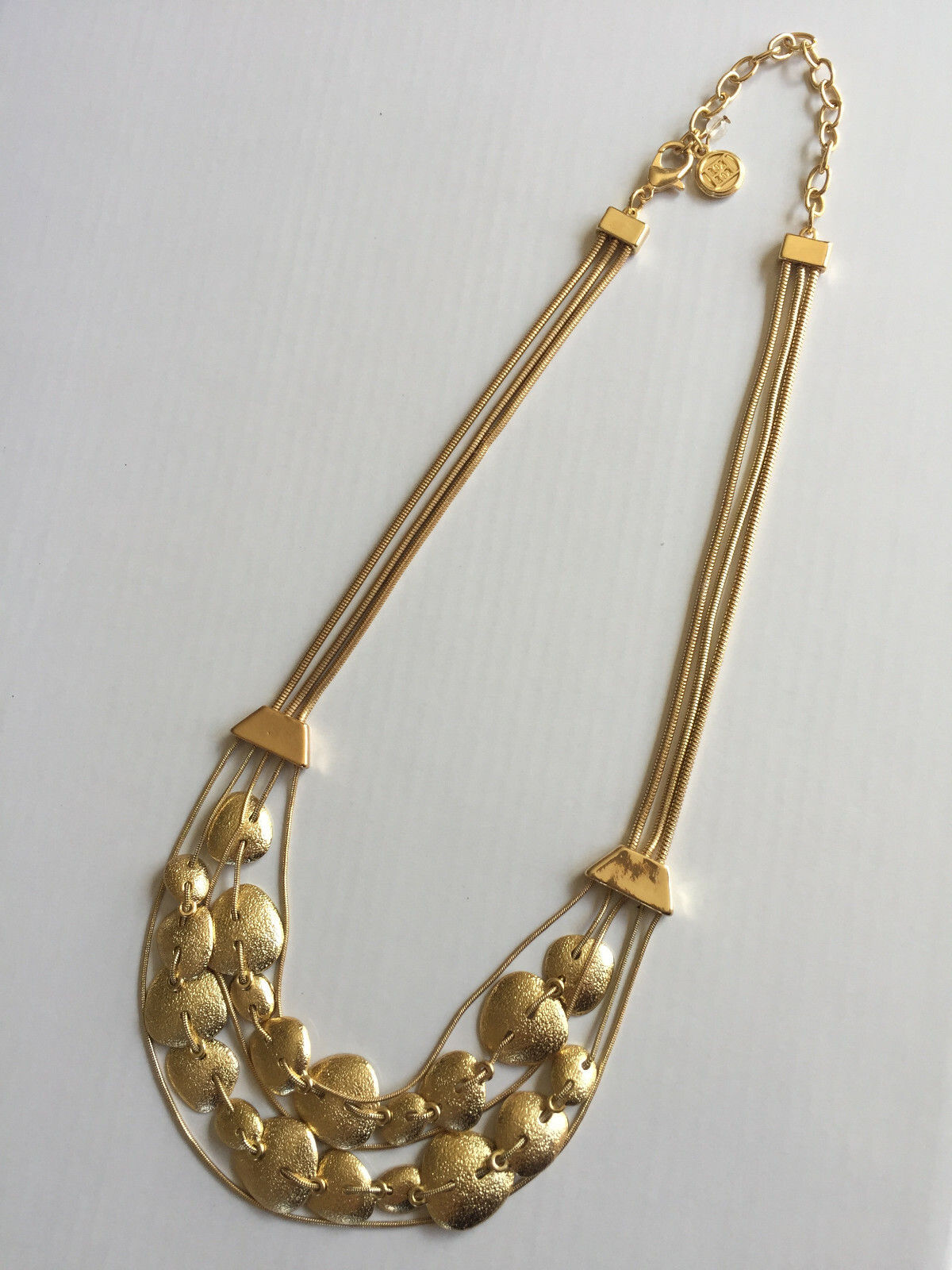 VTG Delicate Graceful Lady glittering 14k Gold Plated Statement Silver Necklace