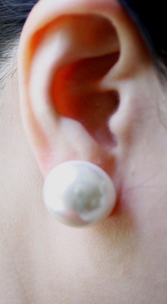1 Pair Pierced Faux Pearl Button Stud Earrings,18mm or 20mm,9 Colors to choose