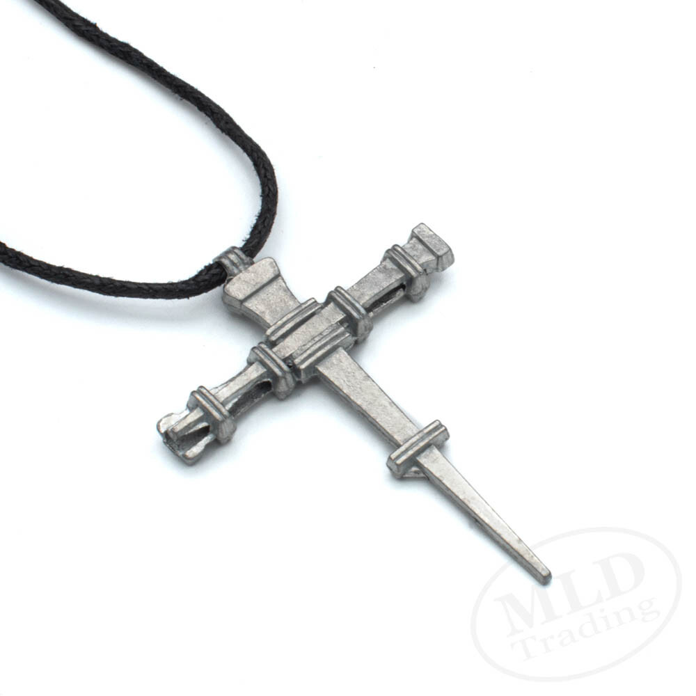 Horseshoe Nail Cross Pendant Necklace For Women | Zinc Alloy | 22″ Nylon Cord