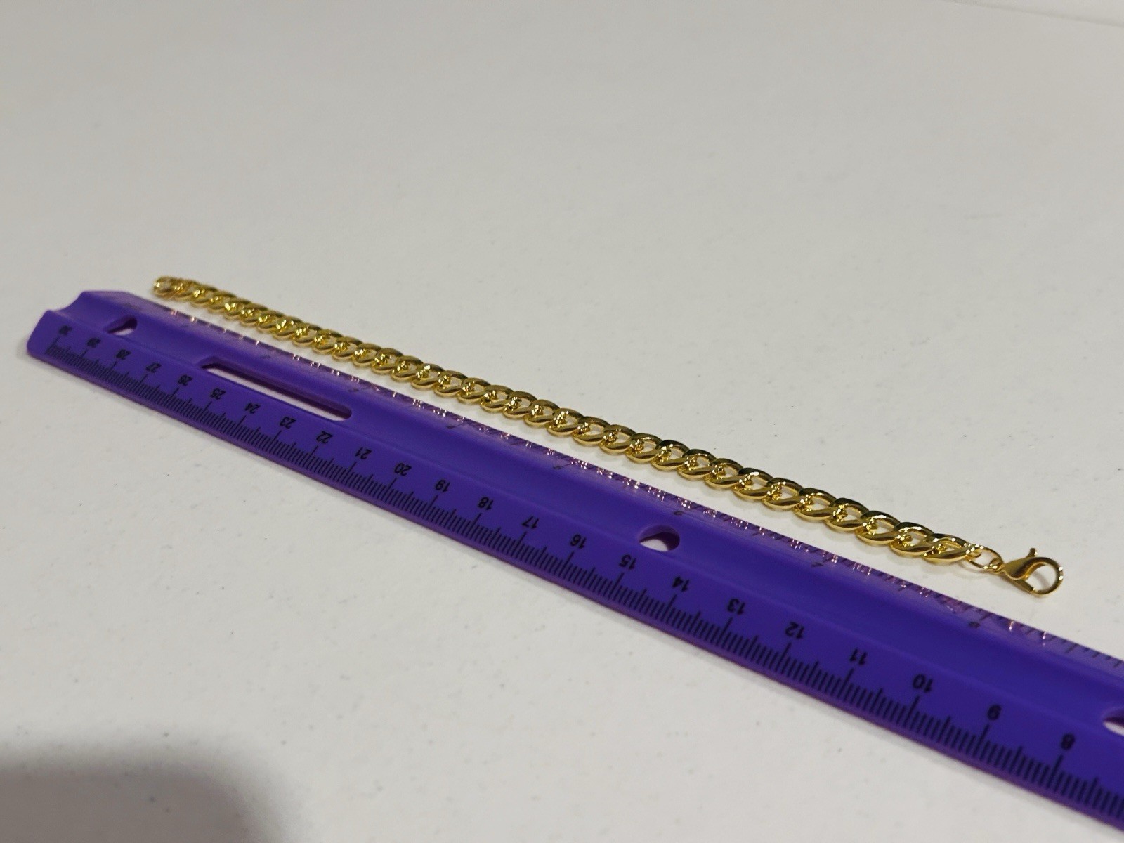18k Gold Plated Bracelet / 8inches/. (20cm) (Stainless Steel Base