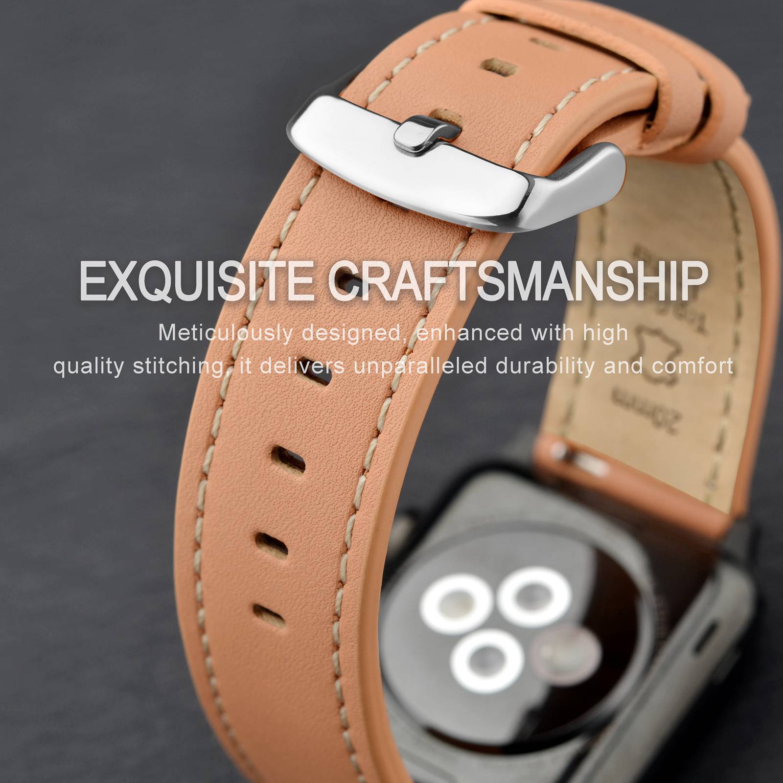 ANNEFIT Genuine Leather Watch Band 18mm 19mm 20mm 21mm 22mm Quick Release