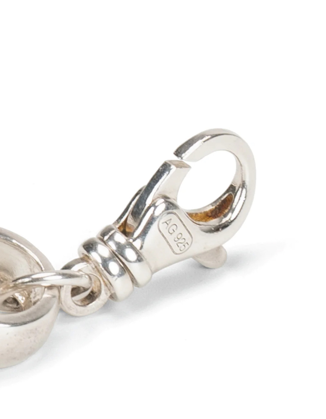 Stussy Charm Bracelet 925 Sterling Silver Pearl Chain Link Streetwear Jewelry Un