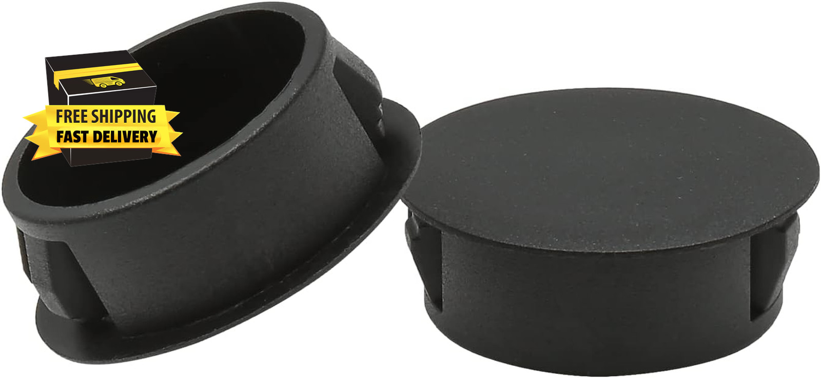 15PCS 25Mm/1″ Black Hole Plugs Plastic Flush Type Hole Plugs Snap in Locking Hol