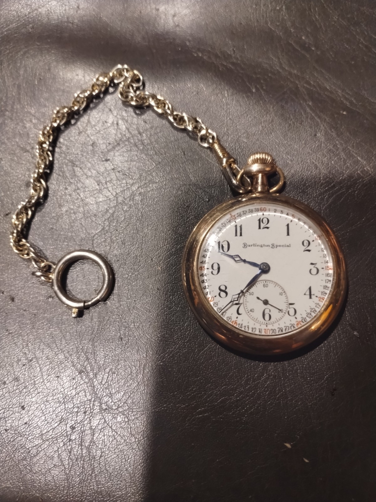 1914 Illinois Burlington Special 19 J Size 16s Pocket Watch Gold Filled Runs