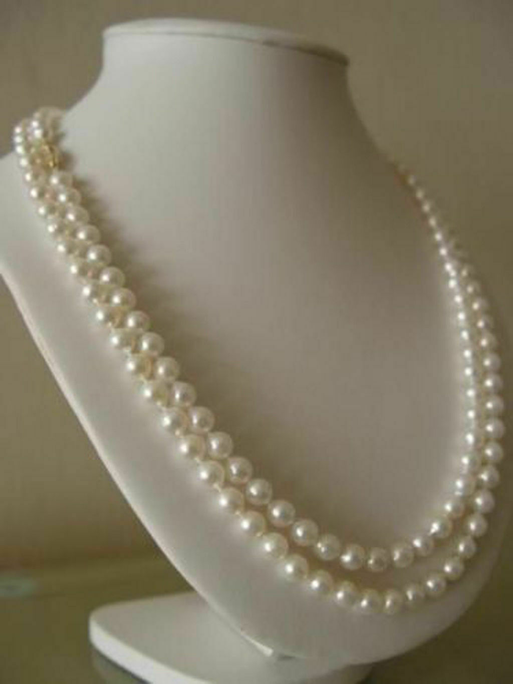 7-8mm Genuine Natural White Akoya Freshwater Culture Pearl Beads Necklace 50″