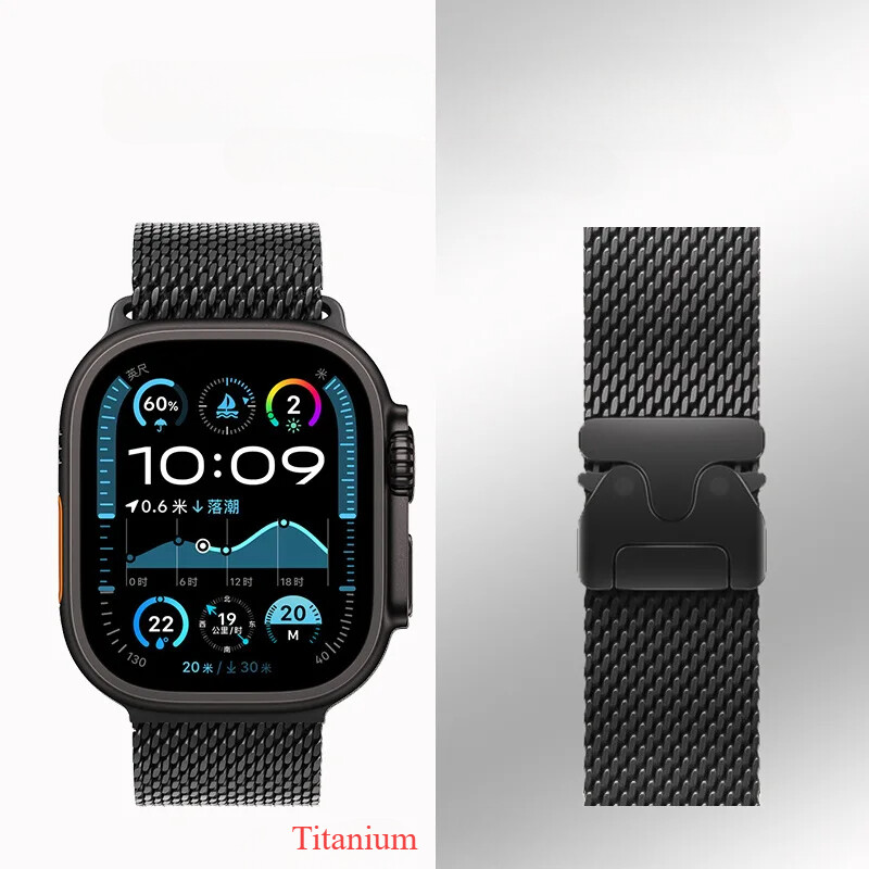 Titanium Metal iWatch Band Strap For Apple Watch Ultra 11 10 9 8 7 6 5 4 SE 3 2